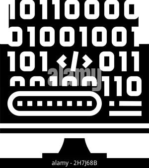 microcode development line icon vector illustration Stock Vector Image ...