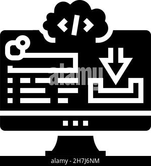 platform software glyph icon vector illustration Stock Vector