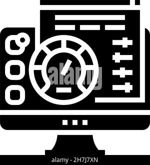 utility software glyph icon vector illustration Stock Vector