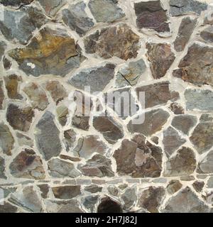 Stone texture made of different stones. Realistic texture photo Stock Photo
