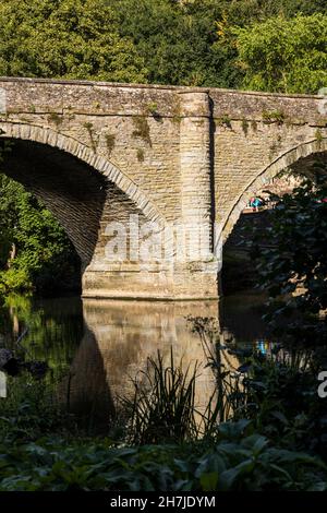 Dinham Bridge over the river Teme, Ludlow,  Shropshire, England, UK Stock Photo