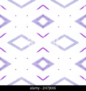 Drawn in Bold Mexican Pattern. Seamless Bohemian Stock Photo
