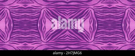 Ethnic Textile Design. Psychedelic Animal Wave Stock Photo