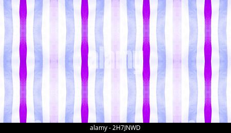 Watercolour Stripes Pattern. Seamless Brush Stock Photo