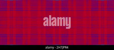Red Plaid. Seamless Checkered Wool. Scotland Stock Photo