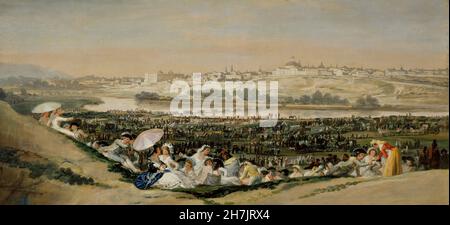 Francisco de Goya (1746-1828) - La pradera de San Isidro (1788) Stock Photo