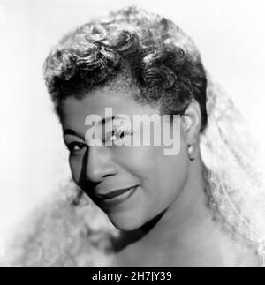 ELLA FITZGERALD (1917-1996) Promotional photo of American jazz singer about §950 Stock Photo