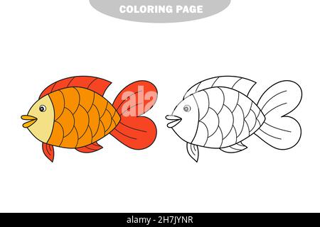 Fish Coloring Pages for Preschool | Rainbow fish coloring page, Fish  coloring page, Fish cartoon drawing