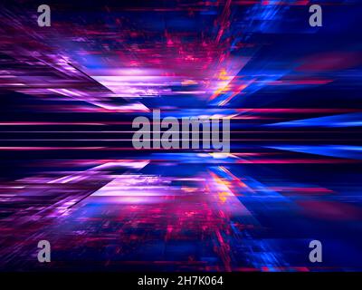 Abstract blue and purple technology background - 3d render Stock Photo
