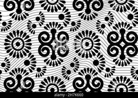 Seamless Pattern made in ethnic style, tribal motifs. Aztec textile print. Perfect for site backgrounds, wrapping paper and fabric design. Vector Stock Vector
