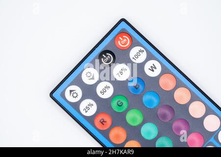 RGB led lamp or Strip Light remote controller with separate colors control Stock Photo