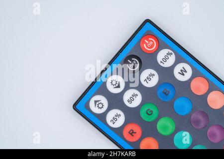 RGB led lamp or Strip Light remote controller with separate colors control Stock Photo