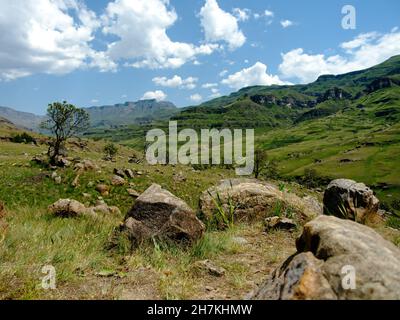 Beautiful landscape in Maloti-Drakensberg Park, Mkhomazi, South Africa Stock Photo