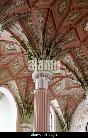 Column in the row of columns of the Nikolaikirche, Leipzig, Saxony, Germany Stock Photo