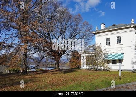 Dutchess County, New York State - November 14, 2021:  Bard College is located on a scenic rural campus overlooking the Hudson River Valley. Stock Photo