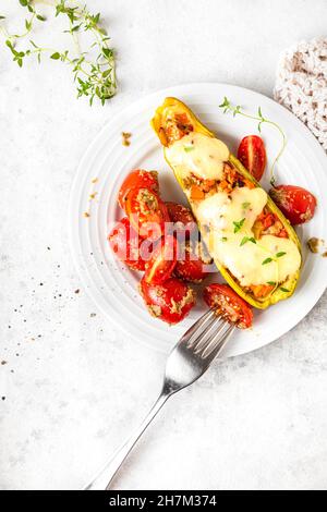 Full frame of fresh chocolate cereal Stock Photo