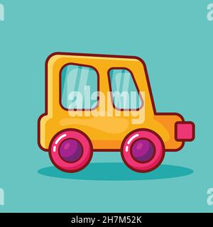 toy car isolated cartoon vector illustration in flat style Stock Vector