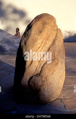 The Noguchi Sculpture Garden in Costa Mesa, CA Stock Photo