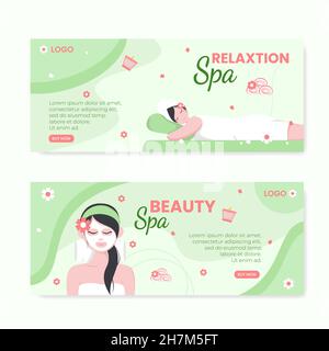Spa and Massage Banner Editable of Square Background Illustration Suitable for Social media, Feed, Card, Greetings, Print and Web Internet Ads Stock Vector