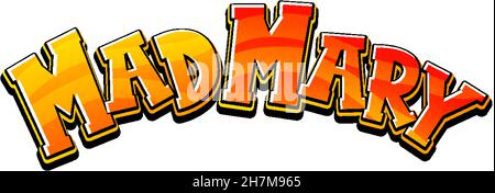 Mad Mary logo text design illustration Stock Vector Image & Art ...