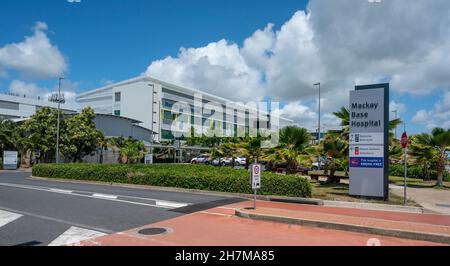 The Mackay Base Hospital is the major hospital for the Central Queensland Region situated in Mackay, Queensland, Australia. Stock Photo