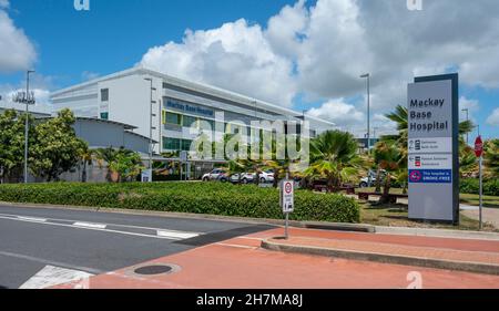 The Mackay Base Hospital is the major hospital for the Central Queensland Region situated in Mackay, Queensland, Australia. Stock Photo