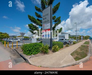 The Mackay Base Hospital is the major hospital for the Central Queensland Region situated in Mackay, Queensland, Australia. Stock Photo