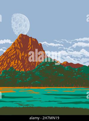 WPA poster art of Red Rock Canyon National Conservation Area in Nevada ...