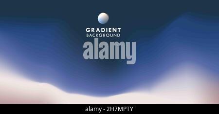 blue Minimalistic Fluid Blurred Gradient Background. Modern Backdrop for Poster, Brochure, vector design Stock Vector