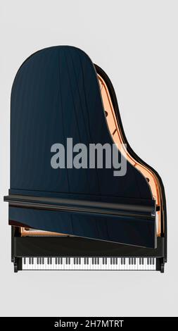grand piano isolated on white background 3d illustration Stock Photo