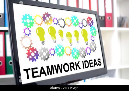 Teamwork idea concept shown on a computer screen Stock Photo