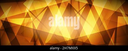 Yellow modern abstract wide banner, orange gradient concept background with abstract graphic elements. Stock Vector