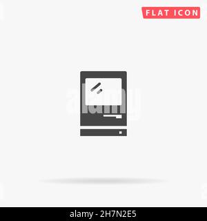 Retro Pc flat vector icon. Hand drawn style design illustrations. Stock Vector