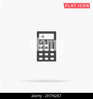 Calculator flat vector icon. Hand drawn style design illustrations. Stock Vector