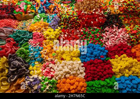 Colourful sweets, Imam Ali Holy Shrine, Najaf, Iraq Stock Photo