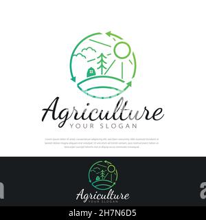 Natural farm logo vector symbol Stock Vector