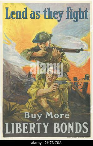 Lend - World War One U.S.A Propaganda Poster Stock Photo - Alamy