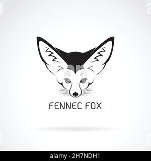 Vector of Fennec fox head on a white background. Wild Animals. Easy editable layered vector illustration. Wild Animals. Stock Vector