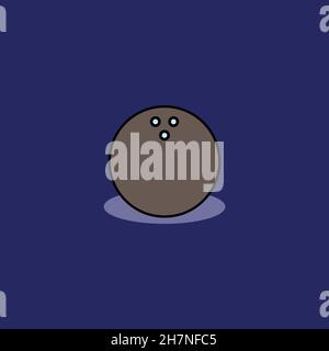 Bowling ball line icon. Simple style hobby sports poster background symbol. Logo design element. T-shirt printing. Vector for sticker. Stock Vector