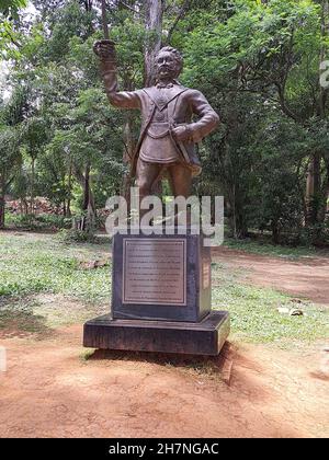 Statue of Dom Pedro I of Brazil or Pedro IV of Portugal. former Brazilian Emperor. Statue located in the Independence Park in the district of Ipiranga Stock Photo