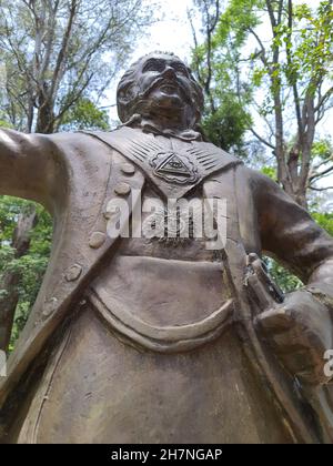 Statue of Dom Pedro I of Brazil or Pedro IV of Portugal. former Brazilian Emperor. Statue located in the Independence Park in the district of Ipiranga Stock Photo