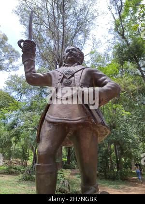 Statue of Dom Pedro I of Brazil or Pedro IV of Portugal. former Brazilian Emperor. Statue located in the Independence Park in the district of Ipiranga Stock Photo