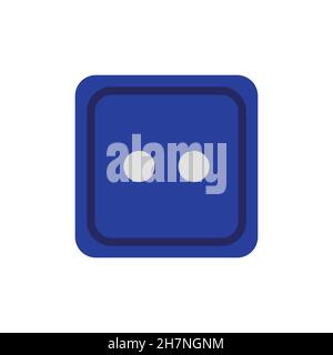 Clothe button line icon. Simple style fashion poster background symbol. Logo design element. T-shirt printing. Vector for sticker. Stock Vector