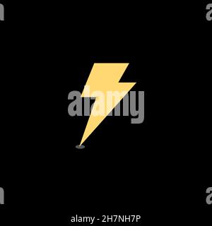 Energy flat icon. Lightning symbol. Logo design element Stock Vector