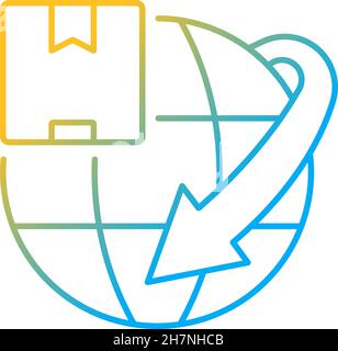 International order delivery professional service gradient linear vector icon Stock Vector