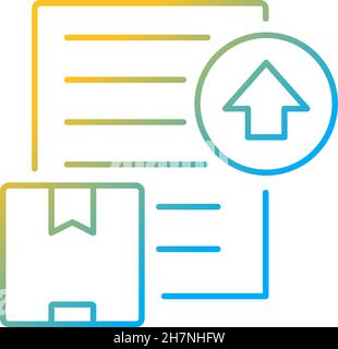 International shipment export license gradient vector icon for dark ...