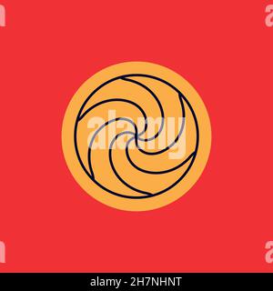 Hypnosis line icon. Simple style hypnotherapy poster background symbol. Logo design element. T-shirt printing. Vector for sticker. Stock Vector