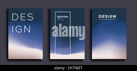 Set of blue covers design templates with gradient background for placards, banners, flyers, covers and reports. Stock Vector