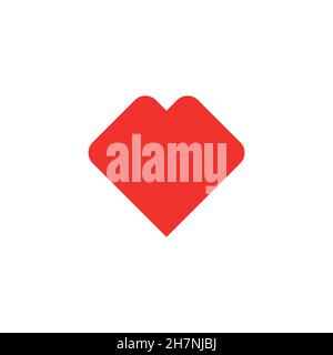 Heart flat icon. Love symbol. Like button. Logo design element. Stock Vector