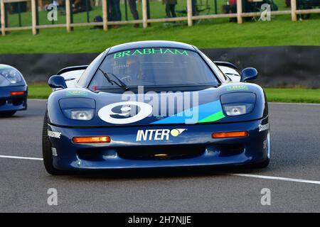 David Brabham, Jaguar XJR-15, Developed from the racing XJR-9 the Jaguar XJR 15 by TWR in 1990, high speed demonstration laps, Goodwood 78th Members M Stock Photo